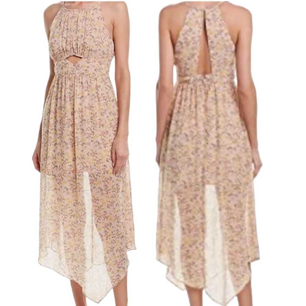 NWT BCBGeneration Cutout Asymmetrical Maxi Dress Size 8